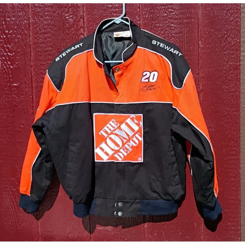 Vintage Tony Stewart #20 Home Depot NASCAR Bomber Jacket Winners Circle M